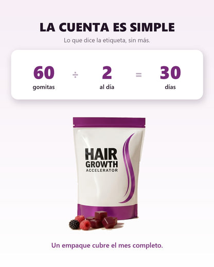 60 gomitas entre 2 al día son 30 días de uso